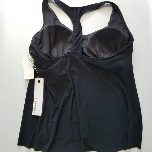 Magicsuit Solid Taylor  Tankini Swim Top Black Size 14 - Picture 6 of 8